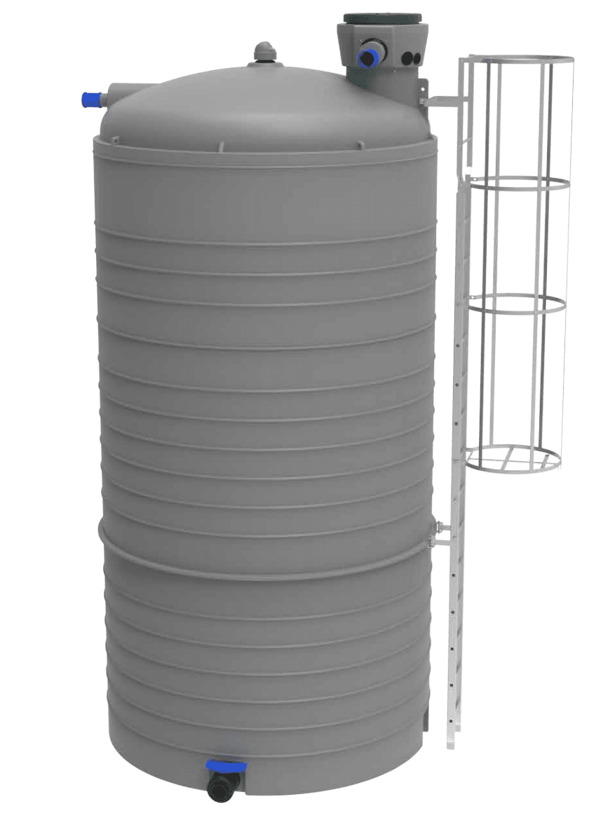 Image d'une cuve aérienne sur un fond blanc